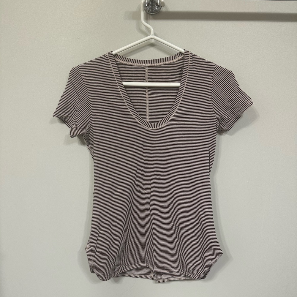 Lululemon striped scoop neck tee